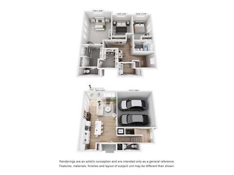 Floor plan for 3 beds, 2.5 baths, 1776 sqft